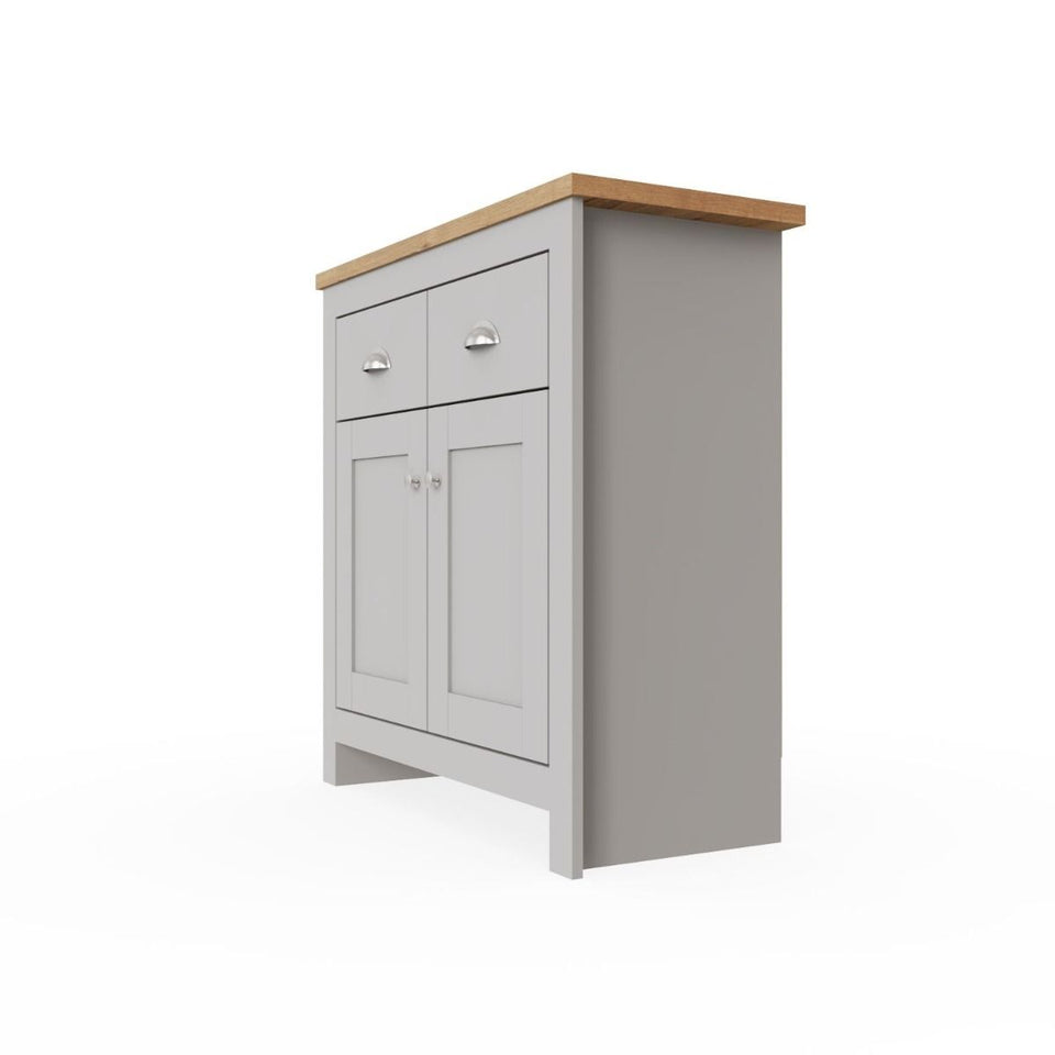 Light Grey Sideboard Cabinet with 2 Drawers and 2 Doors – Stylish Storage Solution for Living and Dining Room Furniture