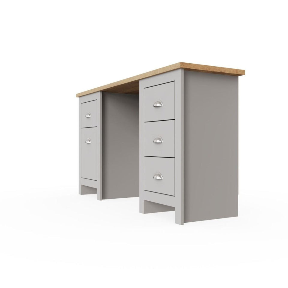 Home Desk Table with Drawers Study Office Computer Laptop Furniture- Grey
