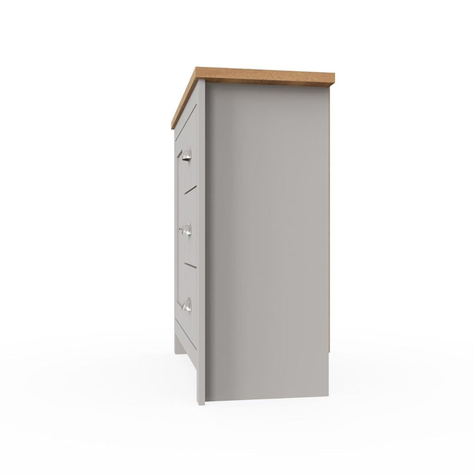 Sideboard Cabinet with 1 Door and 3 Solid Drawers Storage Buffet Unit for Living and Dining Room Furniture