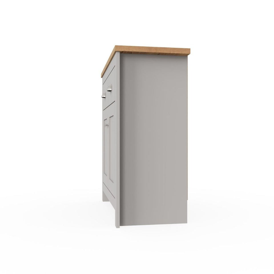 Light Grey Sideboard Cabinet with 2 Drawers and 2 Doors – Stylish Storage Solution for Living and Dining Room Furniture