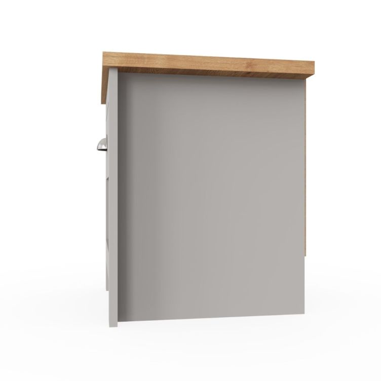 Modern Light Grey Nightstand with 1 Drawer Versatile Bedside Table for Bedroom & Living Room