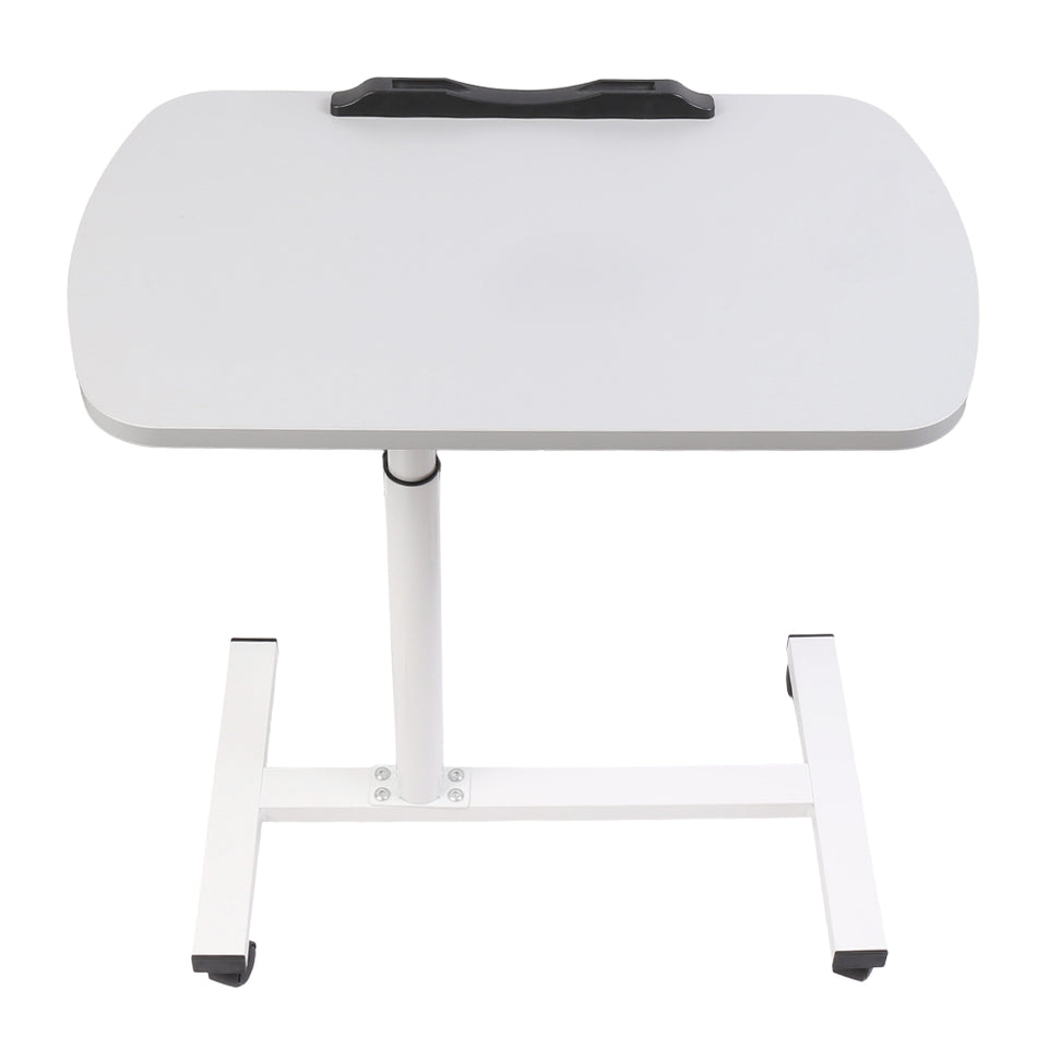 Adjustable Overbed Table Tray with Wheels for Home Use or Medical - Grey