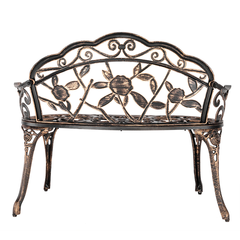 38.5" Cast Aluminium Outdoor Courtyard Decoration Park Leisure Rose Chair