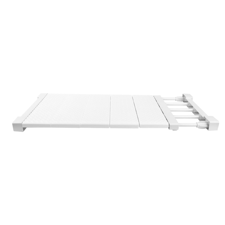 Adjustable Extendable Rack Wardrobe Closet Cupboard Divider Rack Storage Organizer Shelf Easy to install