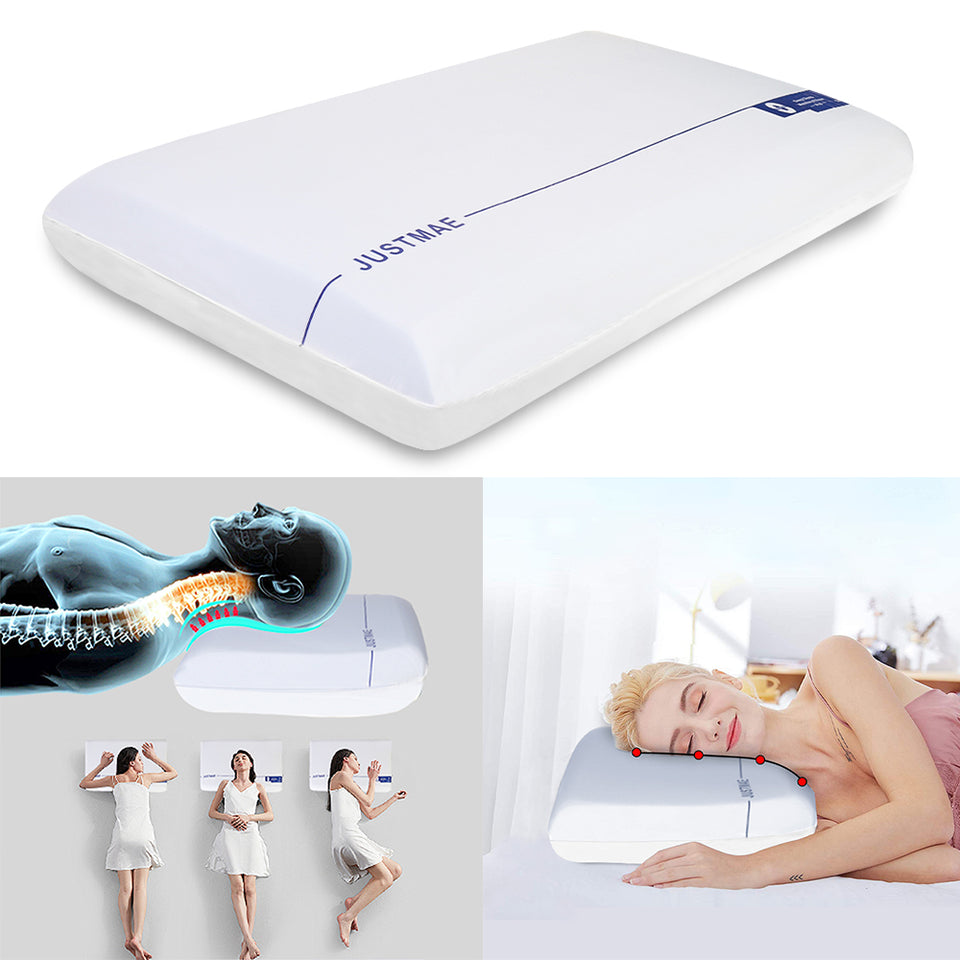 Ergonomic Memory Foam Pillow – Cervical Neck Support for Back, Side & Stomach Sleepers