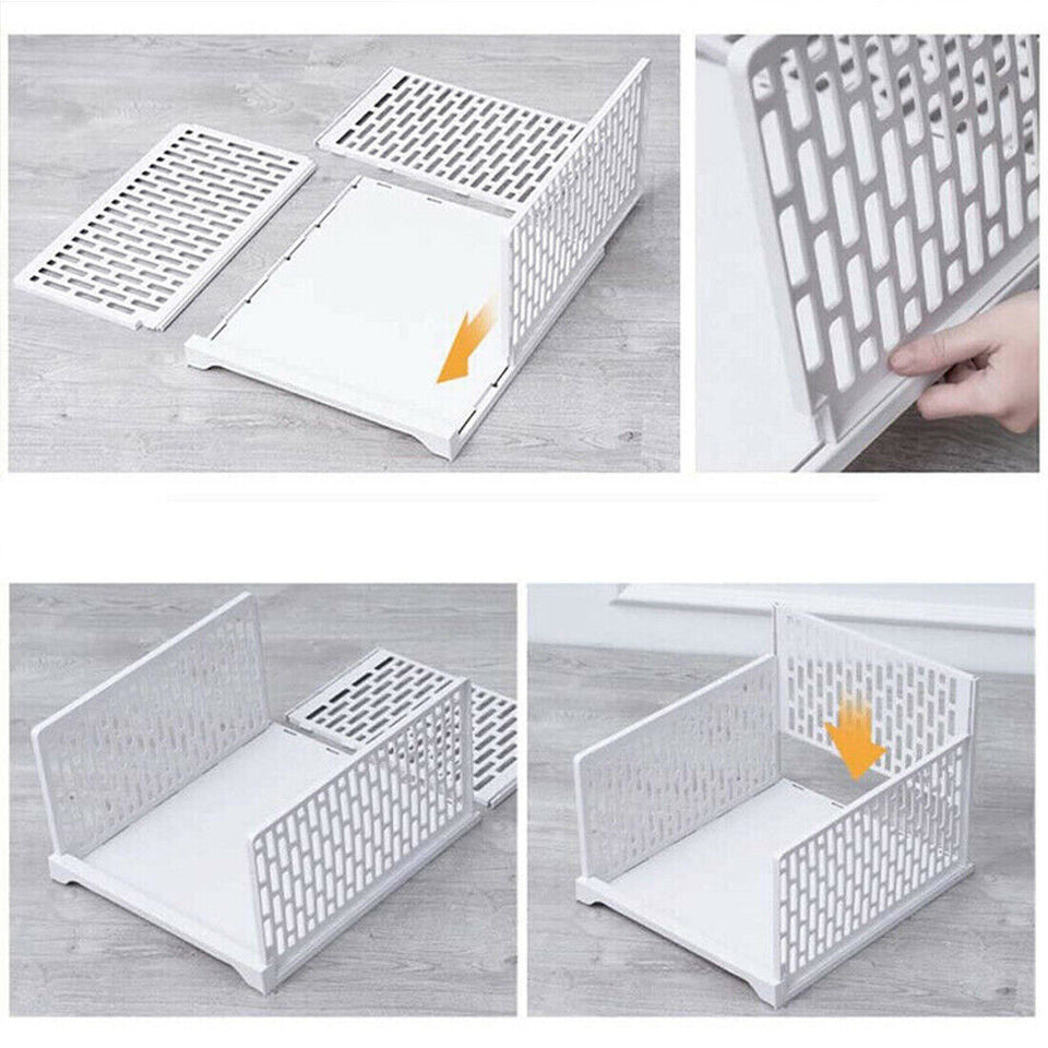 White Wardrobe Drawer Storage Cabinet Clothes Wardrobe Stackable Storage Box