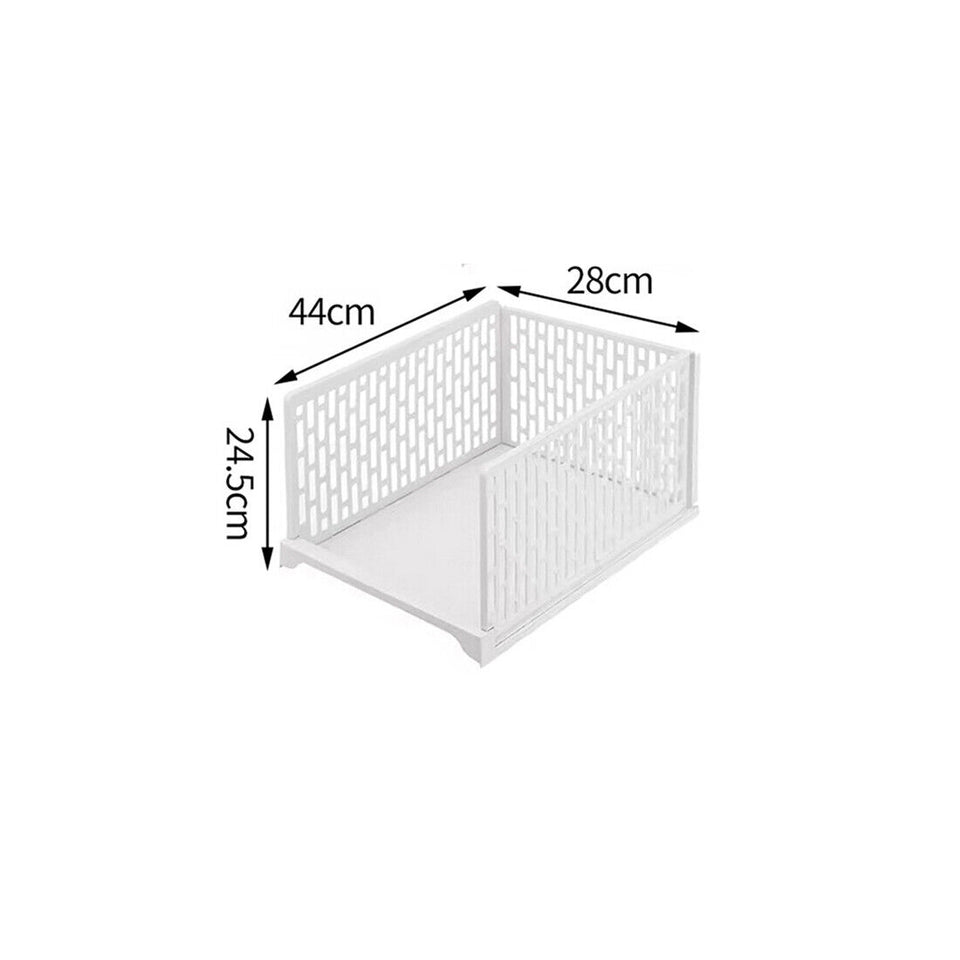 White Wardrobe Drawer Storage Cabinet Clothes Wardrobe Stackable Storage Box