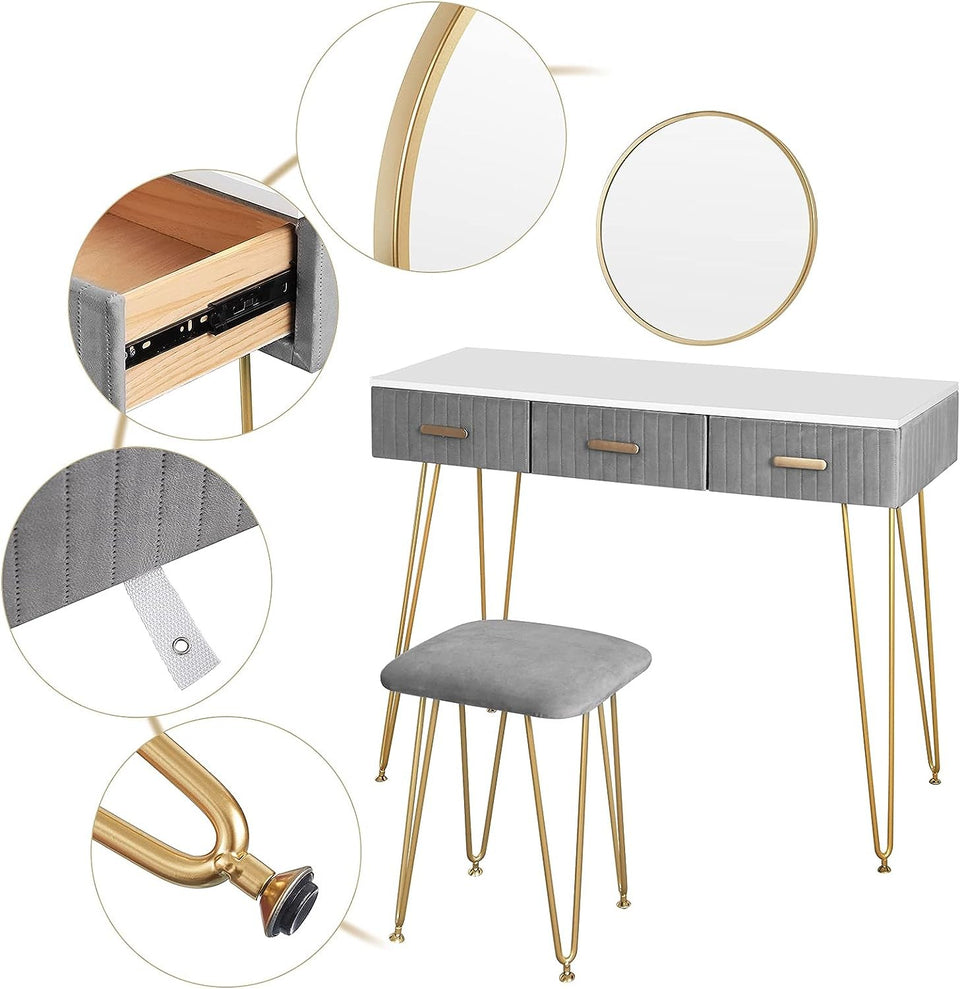 Dressing Table /Makeup Table- Grey