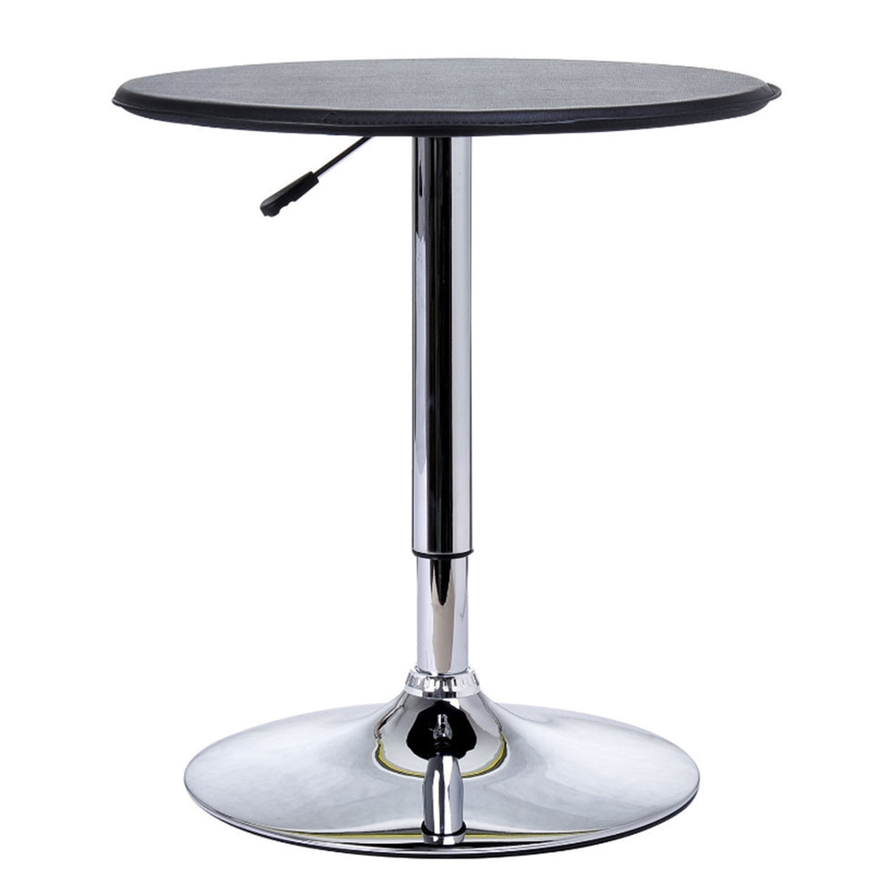 Bar table with Steel Legs Adjustable Height- Black