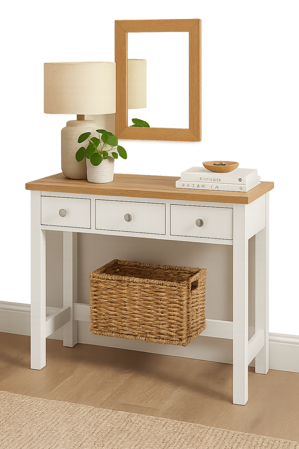 Agonmi Dressing Table with 3 Drawers Elegant Vanity Table in White for Bedroom, Makeup Desk, with Storage