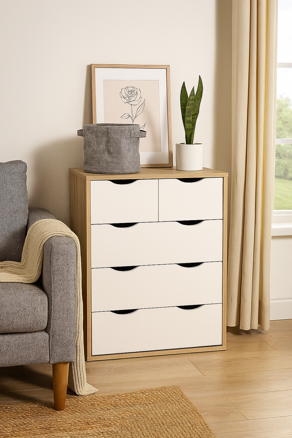 3+ 2 Chest of Drawers Bedroom Furniture Bedside Cabinet Storage
