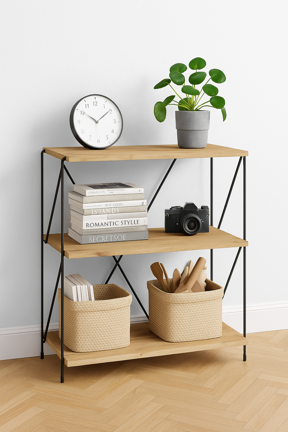 Leyo 3 Tier Shelving Storage Shelves  Bookcase Unit