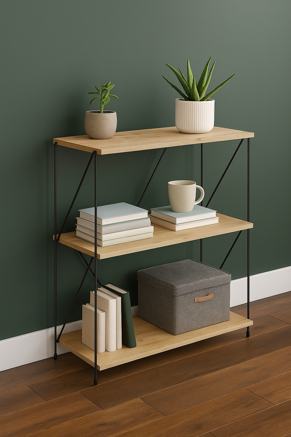 Leyo 3 Tier Shelving Storage Shelves  Bookcase Unit