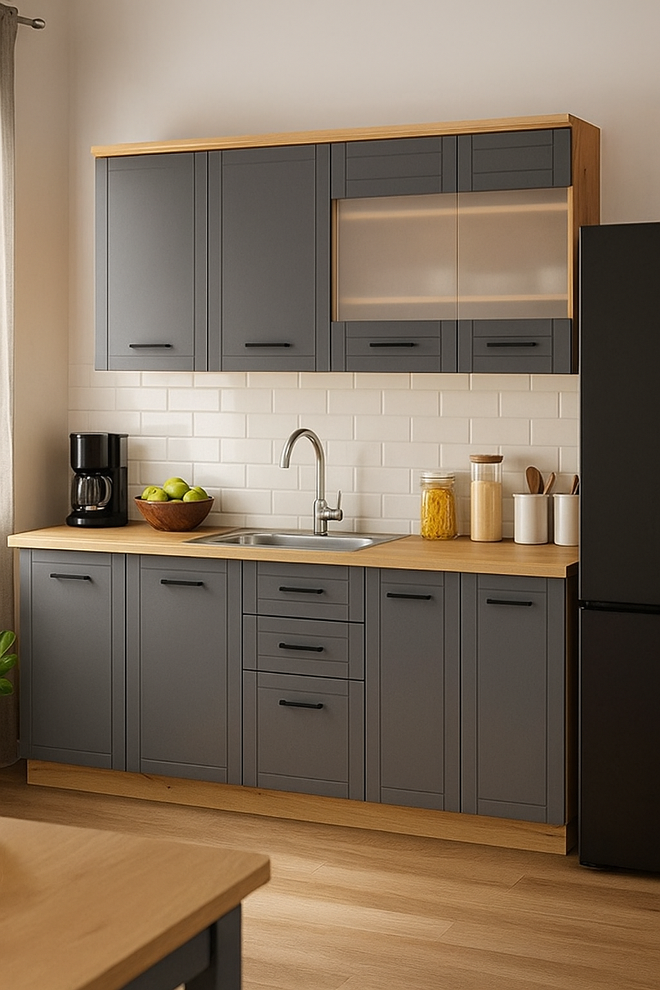 Harbour Graphite Grey 200cm Kitchen Units