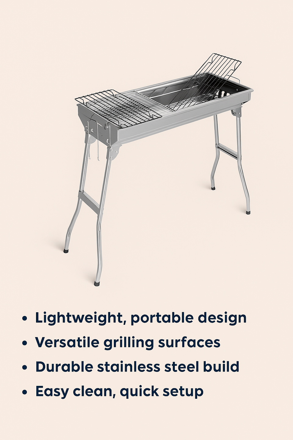 Portable Stainless Steel Grill (Standard Configuration)