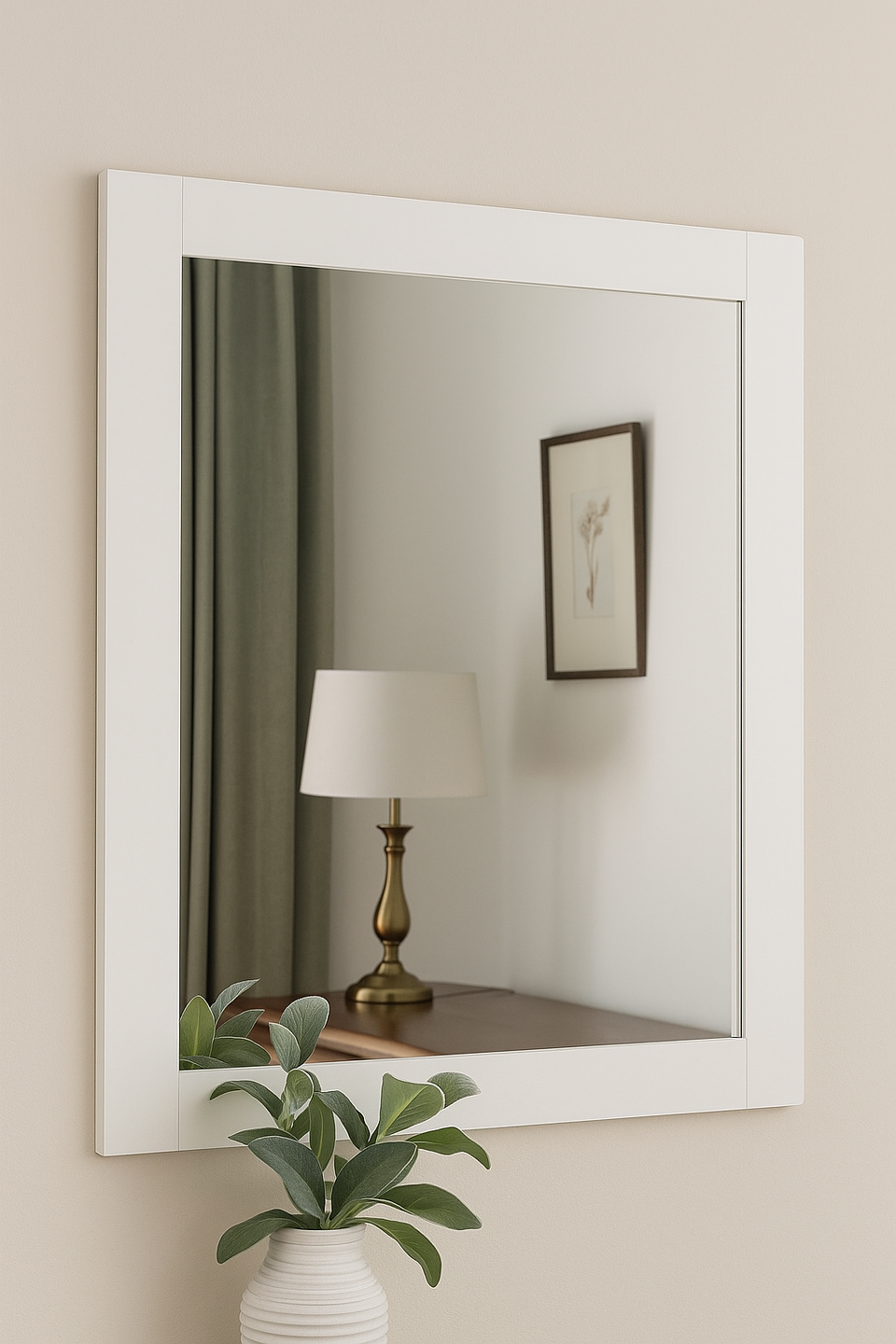 Large Grey Wall Mirror – Signature Range Solid Wood Frame, Portrait or Landscape