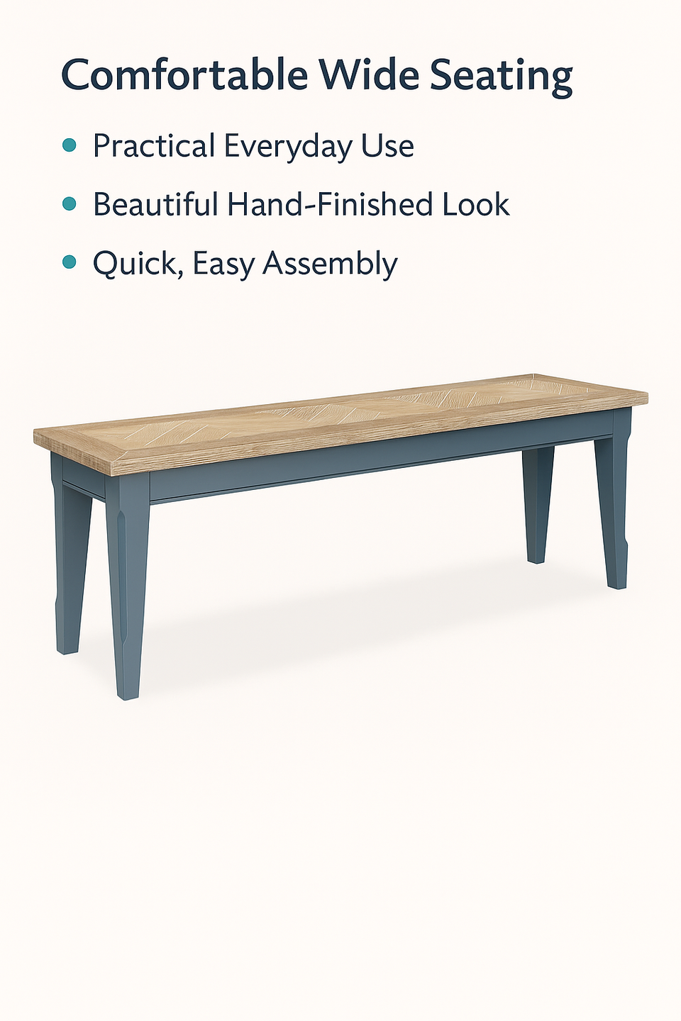 Signature Blue Dining Bench (130)