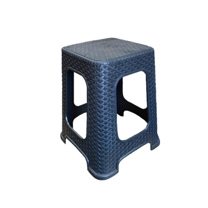 Large plastic rattan stool by Lavish Kitchen Isle, minimalist backless seating suitable for indoor and outdoor use.