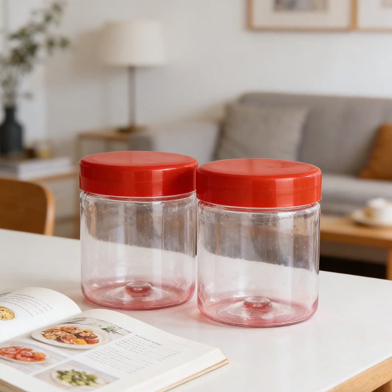 Set of reusable plastic kitchen food storage containers with secure lids from Lavish Kitchen Isle, ideal for pantry organization.