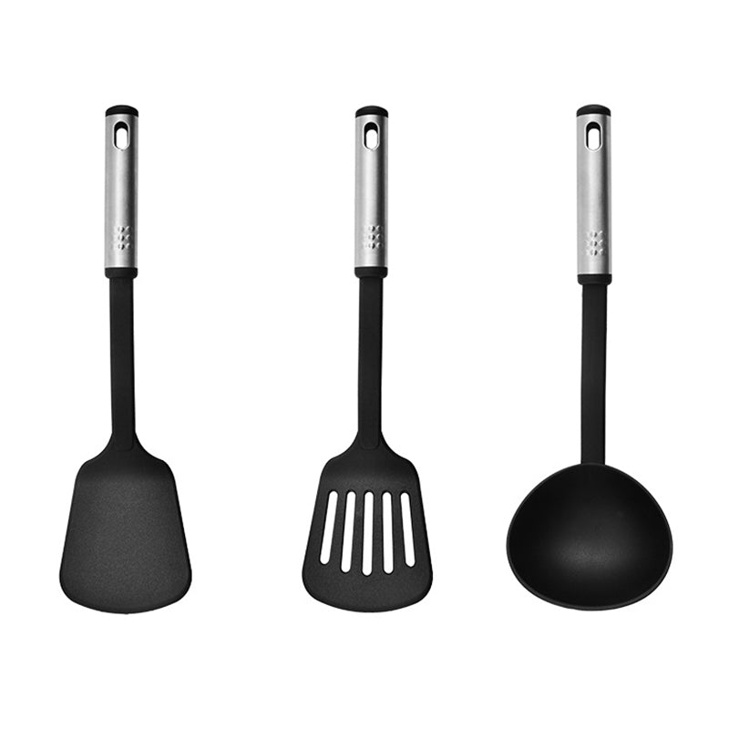 Set of 17 durable plastic kitchen utensils from Lavish Kitchen Isle, including spatulas, spoons, and tongs for versatile cooking.