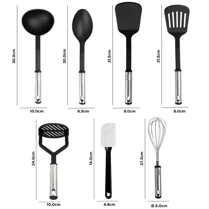 Lavish Kitchen Isle 17-piece all-in-one kitchen utensil set with durable plastic cooking tools for versatile kitchen use