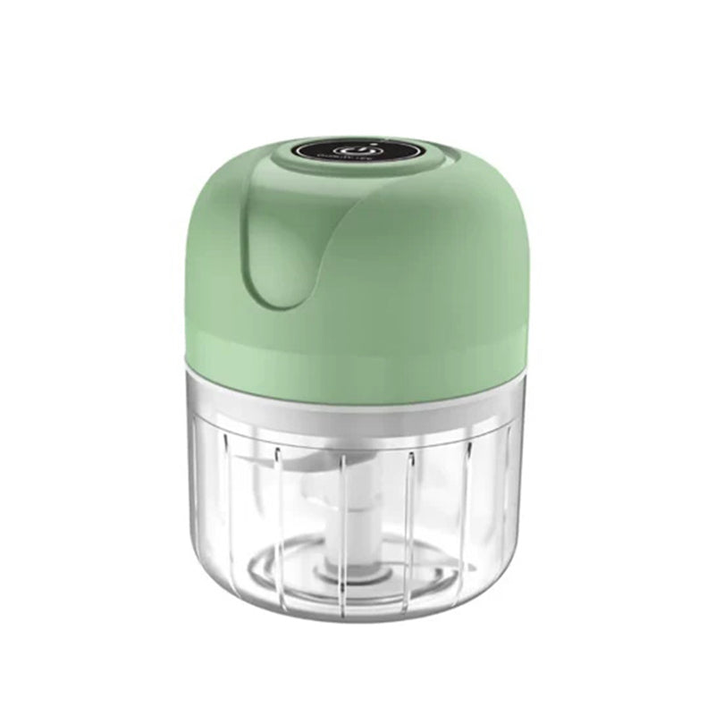 Lavish Kitchen Isle USB rechargeable mini garlic and vegetable chopper, compact kitchen tool for quick food prep.