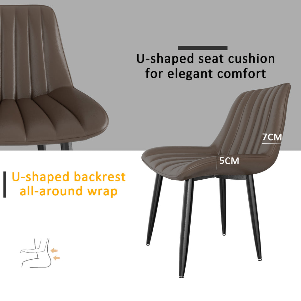 Modern Ergonomic Dining Chairs - High Back Kitchen & Office Seating (Adjustable Feet)