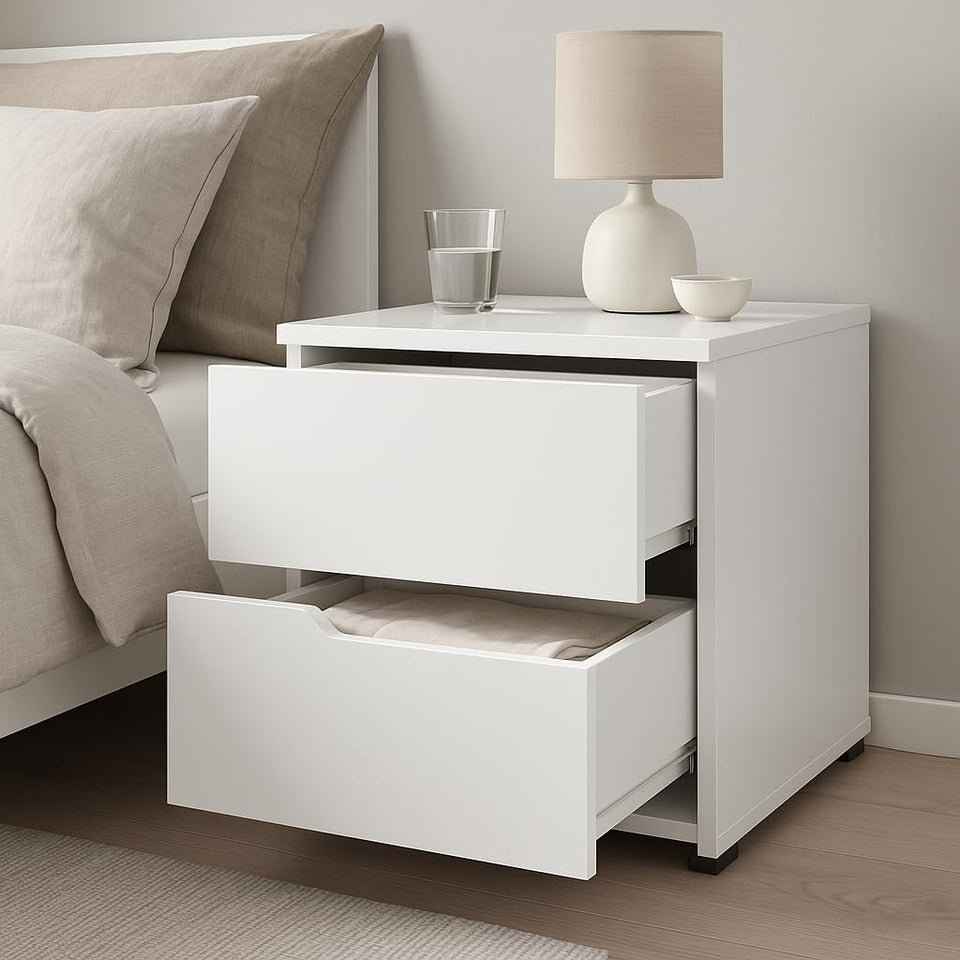 Lavish Kitchen Isle Arctic Elegance white gloss wardrobe with mirrored door, pullout hanging rail, shelves, and drawers for sleek storage.