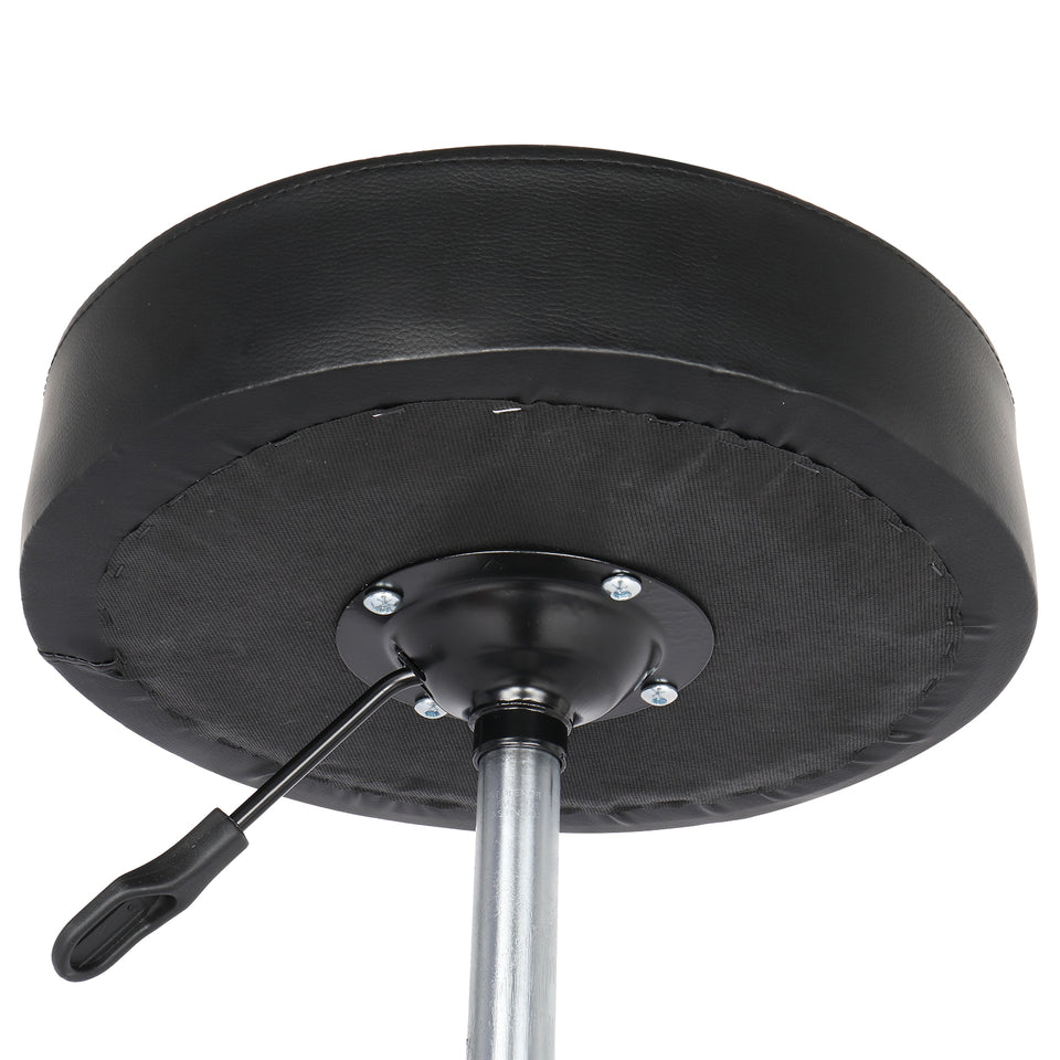 Round Stool Plastic Arch Feet Rotation Bar Stool Black