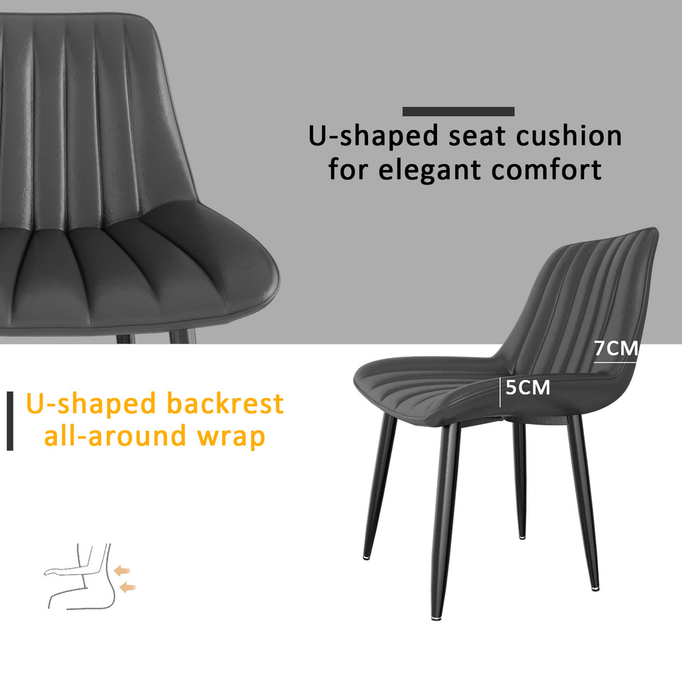 Modern Ergonomic Dining Chairs - High Back Kitchen & Office Seating (Adjustable Feet)