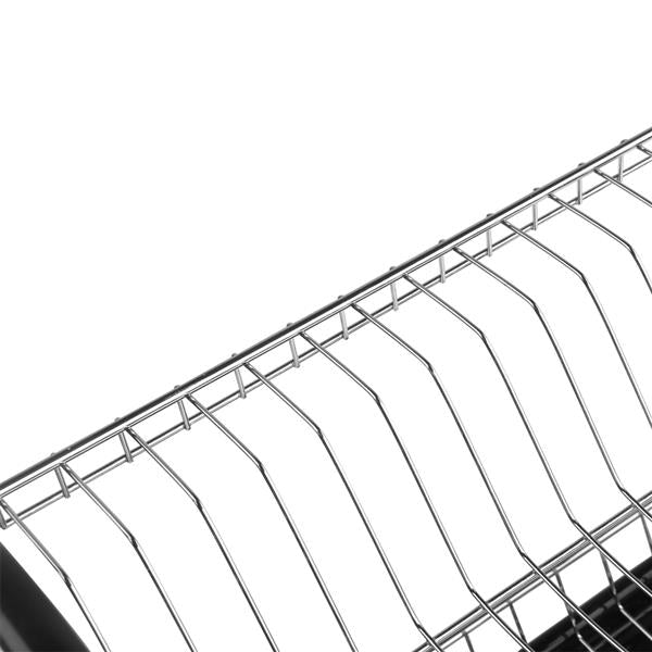 Multifunctional S-shaped Dual Layers Dish Drain Rack Black