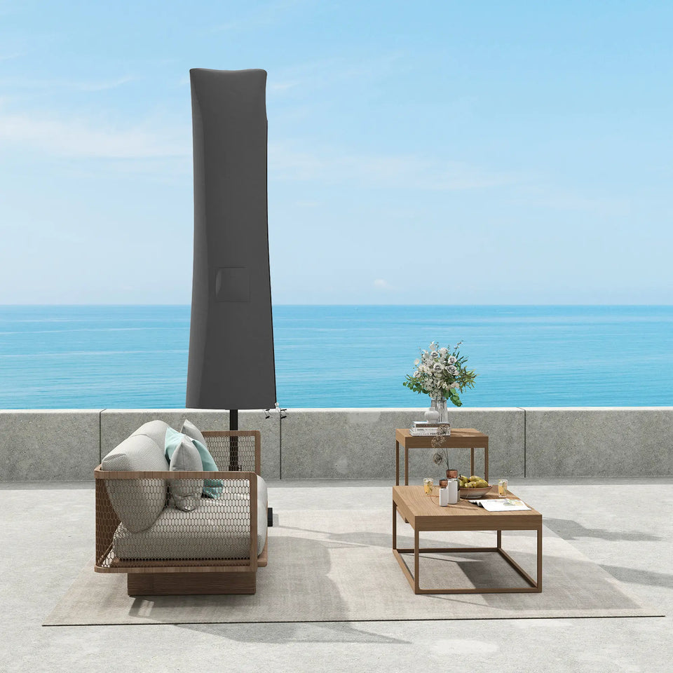 3 x 2.5m Manual Garden Patio Awning with Crank Handle – Dark Grey