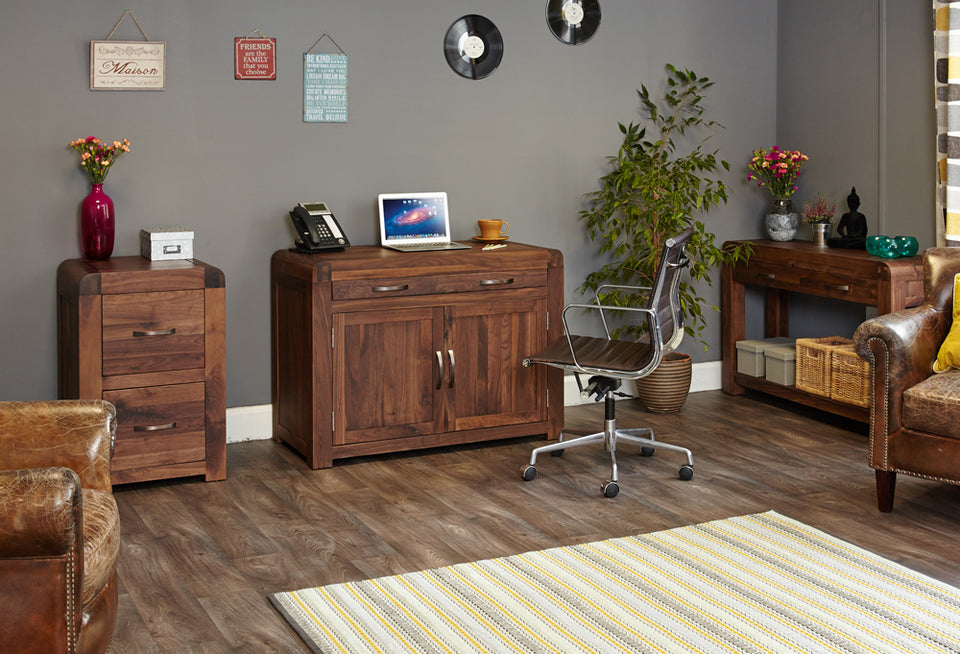 Shiro Walnut Hidden Home Office