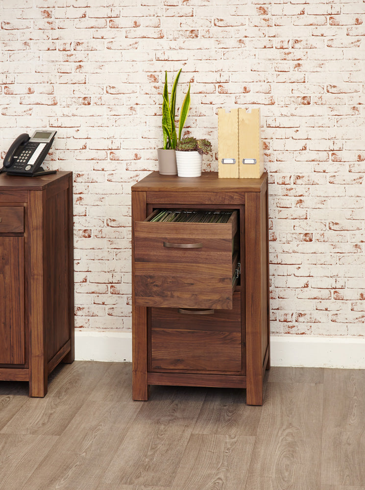 Superb Two Drawer Walnut Filing Cabinet – Durable Office Storage