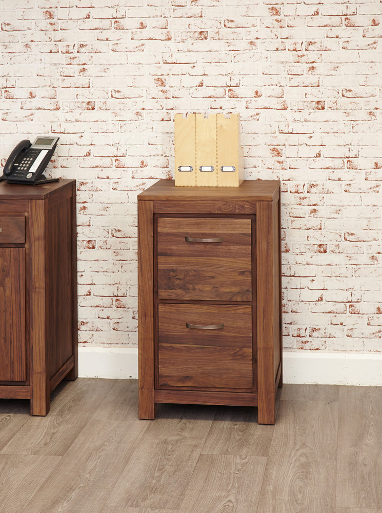 Superb Two Drawer Walnut Filing Cabinet – Durable Office Storage