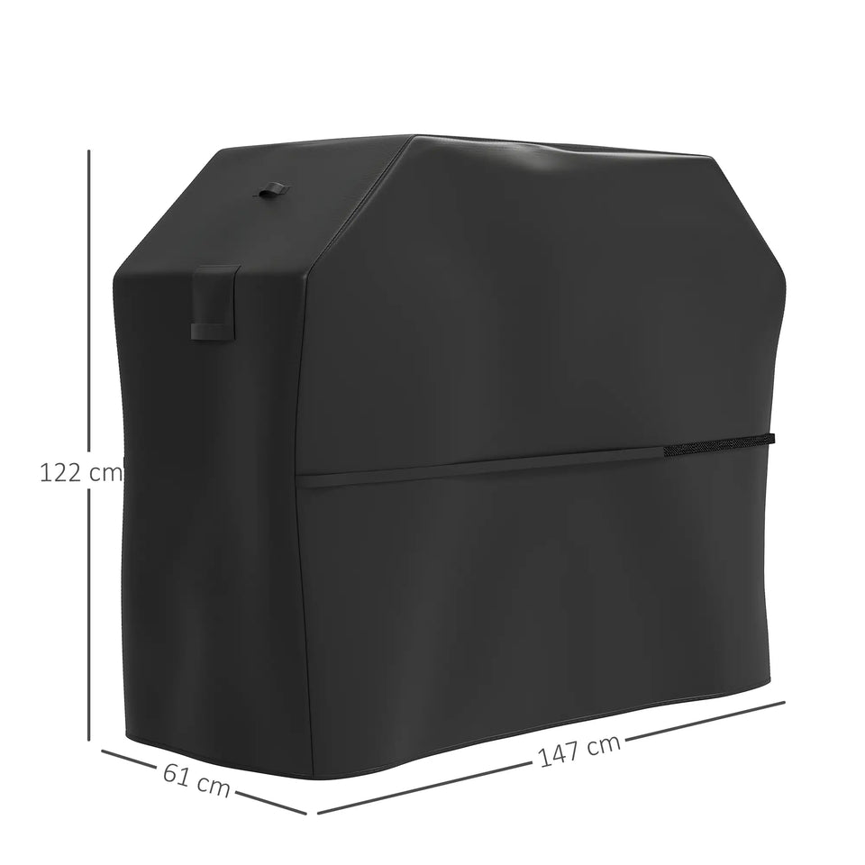 Waterproof BBQ Cover for Rectangular Gas Grill – Black
