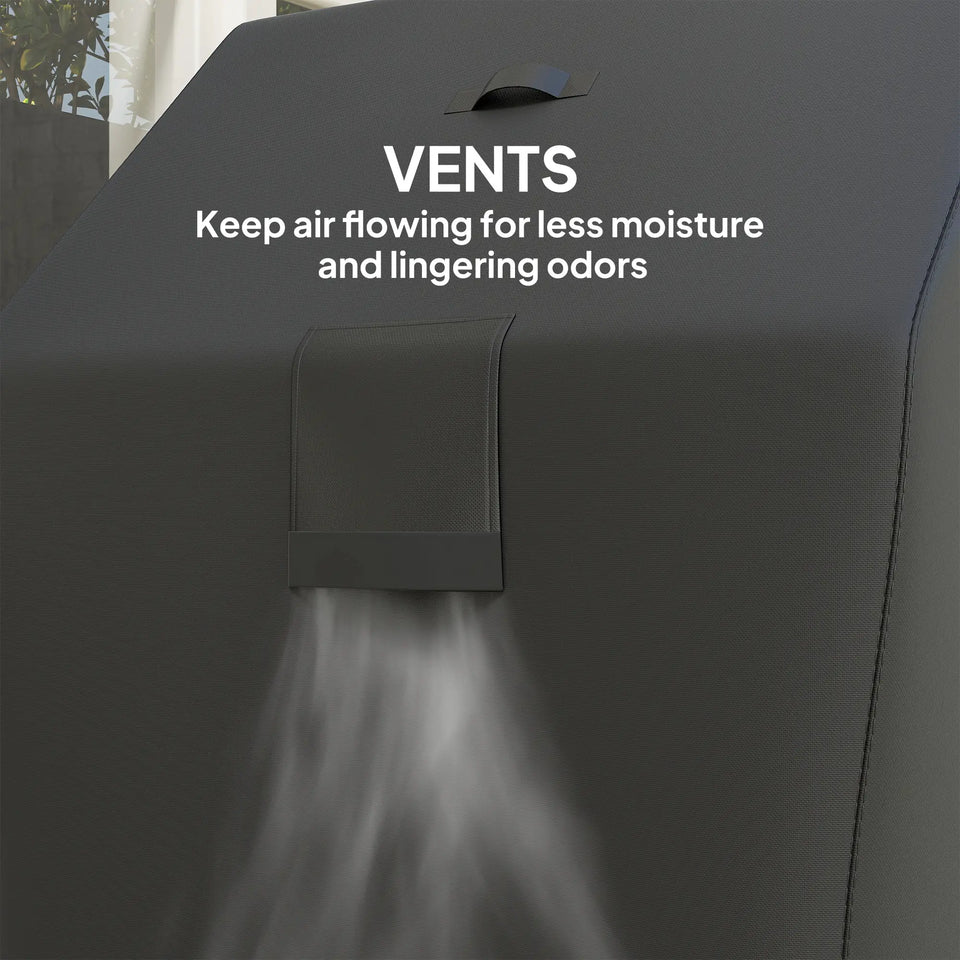 Waterproof BBQ Cover for Rectangular Gas Grill – Black