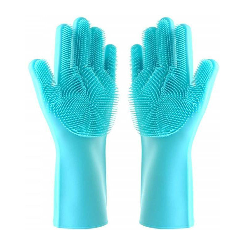 Lavish Kitchen Isle Better Glove cleaning washing up glove with silicone brush bristles, 32 cm long, for dishwashing and scrubbing.