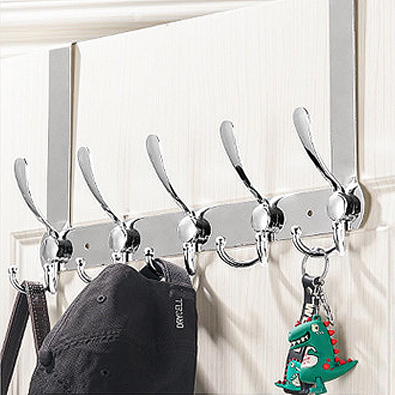 Over Door Hook Rack – Stainless Steel Tri Hook Design in Black or Silver