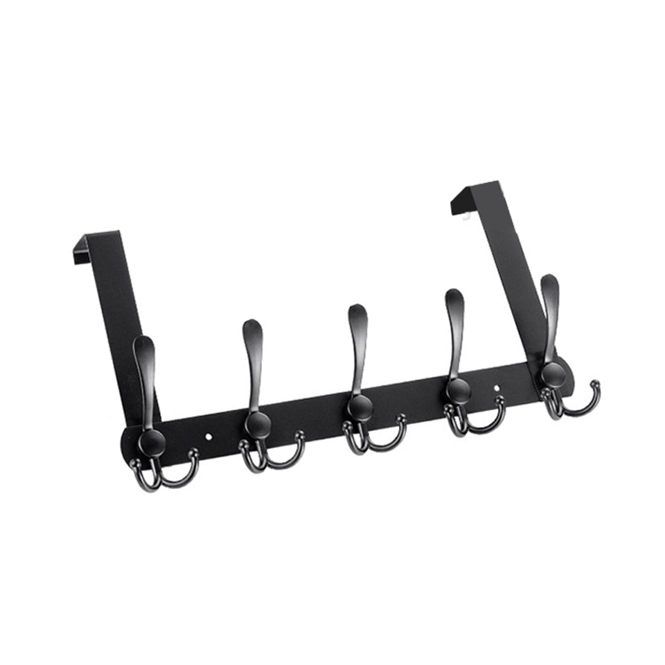 Over Door Hook Rack – Stainless Steel Tri Hook Design in Black or Silver