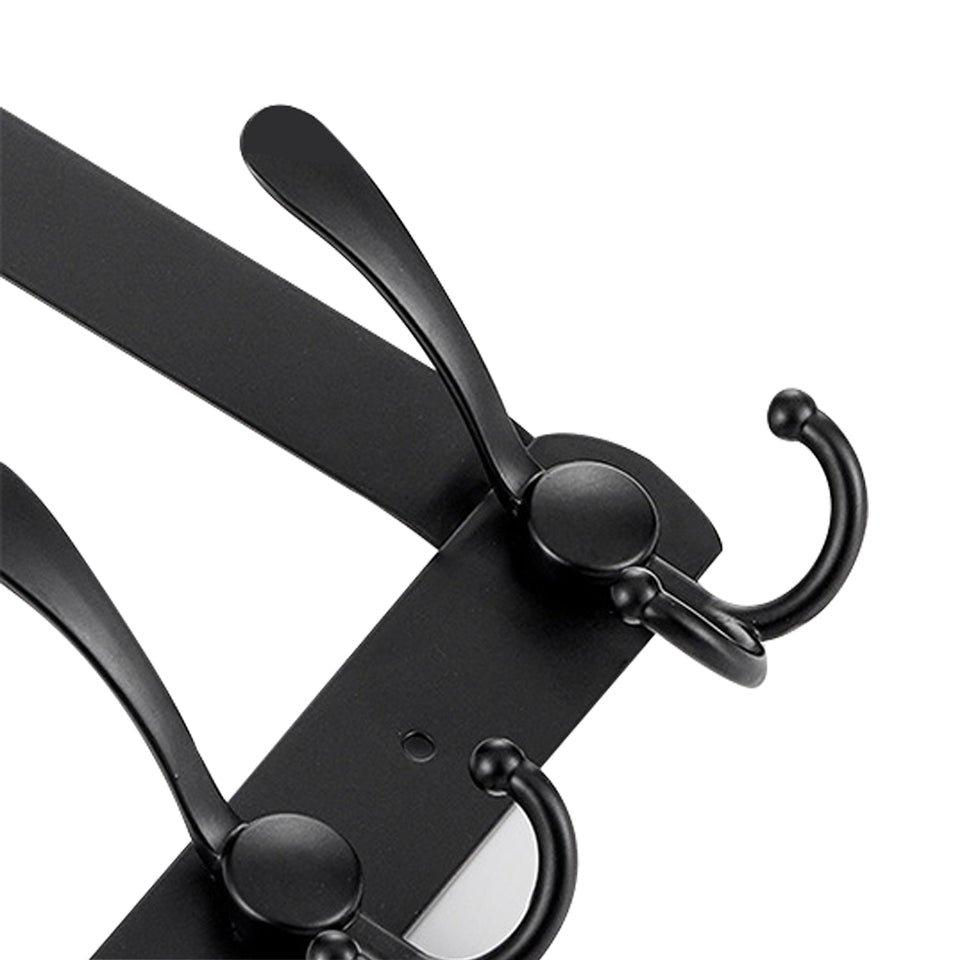 Over Door Hook Rack – Stainless Steel Tri Hook Design in Black or Silver