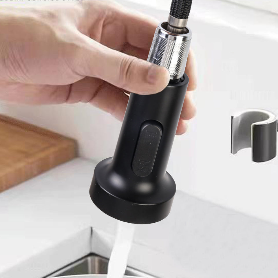 Monobloc Kitchen Sink Mixer Tap with Pull Out Hose Sprayer Single Lever