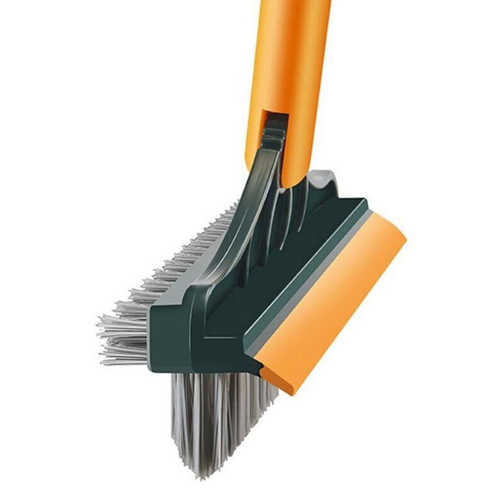 3 in 1 Floor Scrub Brush Squeegee Mop Water Scrubber with 120 Degree Rotating Head