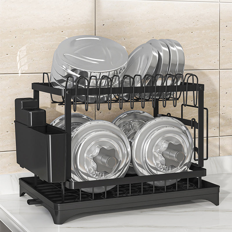2 Tier Dish Drainer Rack – Rust Resistant Metal with Customisable Storage