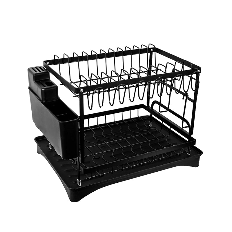 2 Tier Dish Drainer Rack – Rust Resistant Metal with Customisable Storage