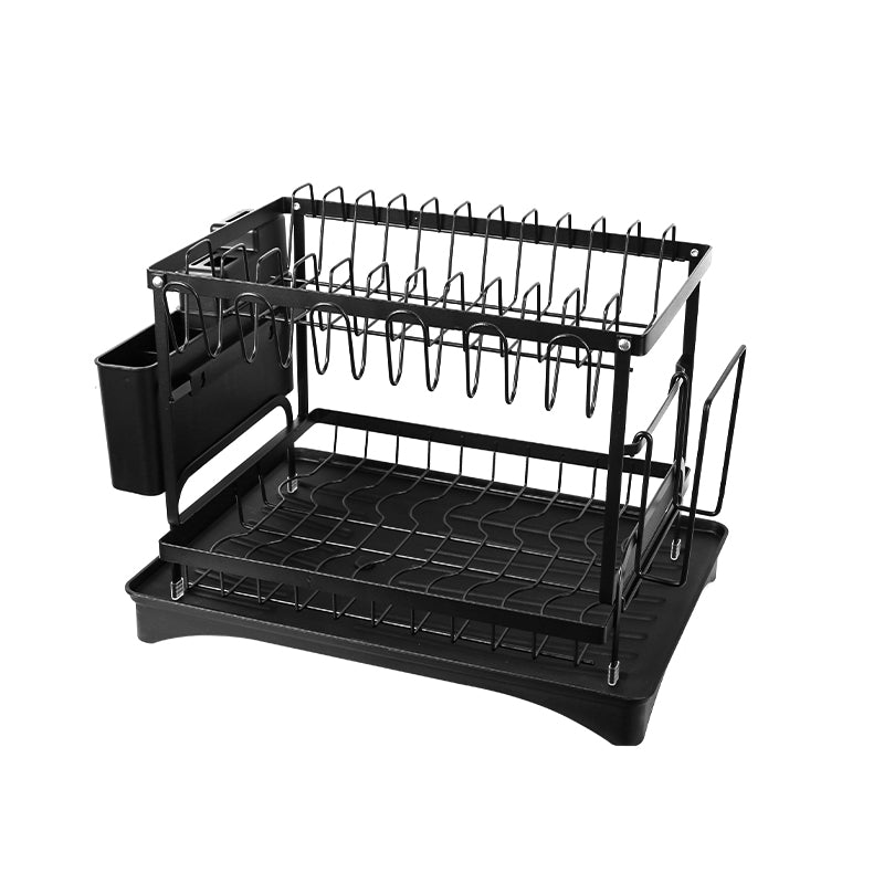 2 Tier Dish Drainer Rack – Rust Resistant Metal with Customisable Storage