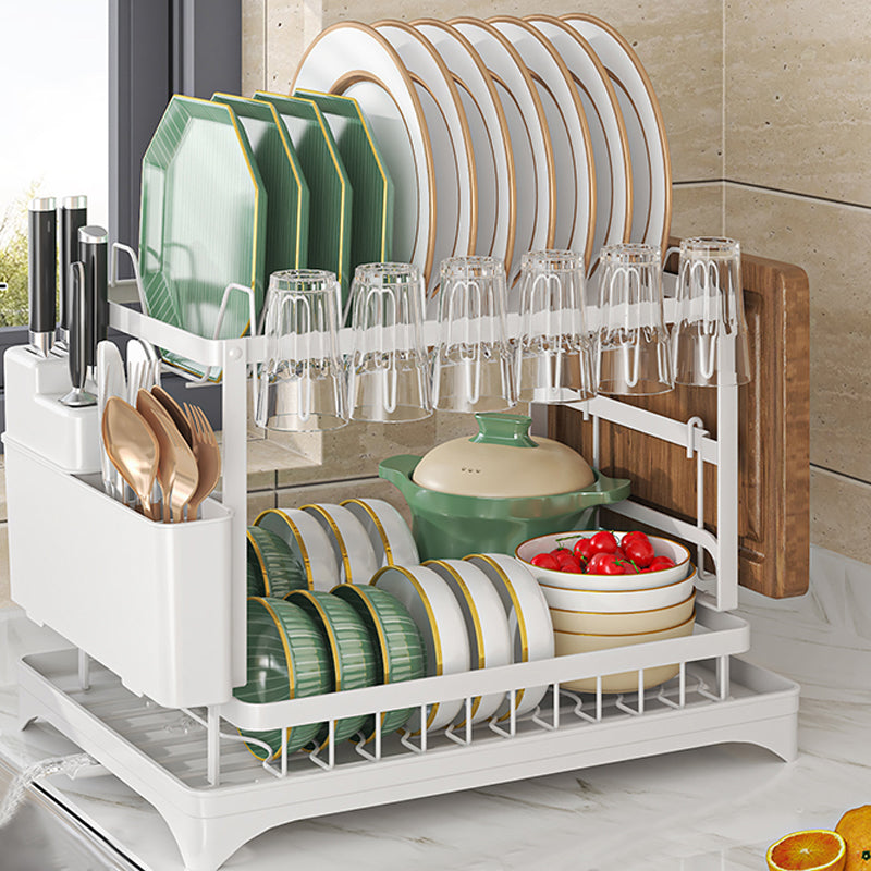 2 Tier Dish Drainer Rack – Rust Resistant Metal with Customisable Storage