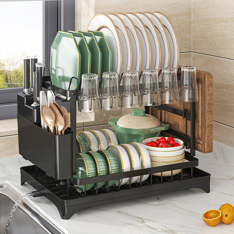 2 Tier Dish Drainer Rack – Rust Resistant Metal with Customisable Storage