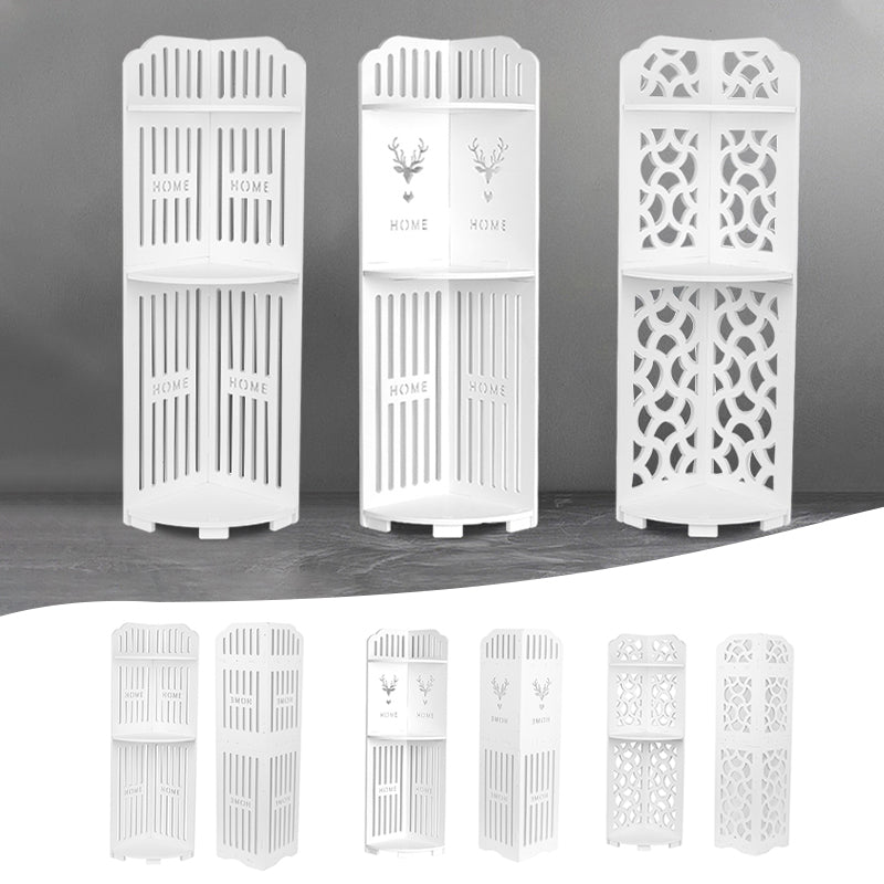 3-Tier Corner Bath Shelf Unit – Space-Saving Waterproof PVC Storage Rack