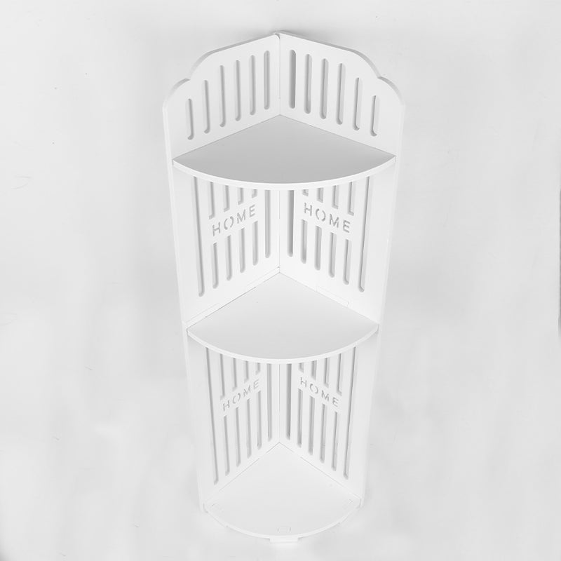 3-Tier Corner Bath Shelf Unit – Space-Saving Waterproof PVC Storage Rack